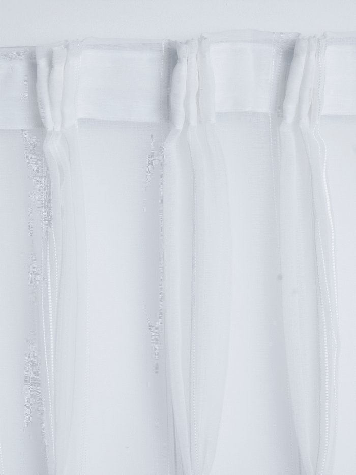 Jet Home White Dobby Dolly Tape Curtain.