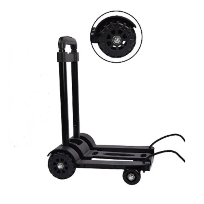 2/4-wheeled small truck with foldable pull rod, portable shopping cart, household grocery cart, small pull cart, luggage cart - Image 2