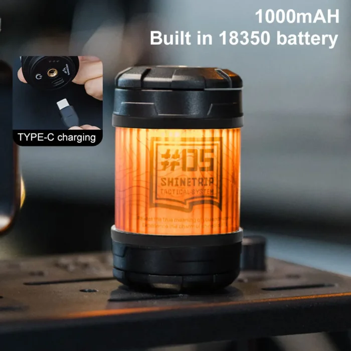 Rotable Camping Lantern Rechargeable Magnetic Atmosphere Lantern Waterproof Dimmable Emergency Lamp for Outdoor Camping Hiking - Image 5