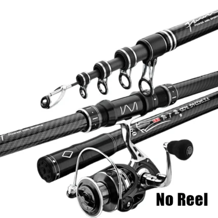 3.0M-4.5M Telescopic Fishing Rod Carbon Portable Spinning Fishing Pole for Boat Saltwater Freshwater Surfcasting Baitcasting Rod