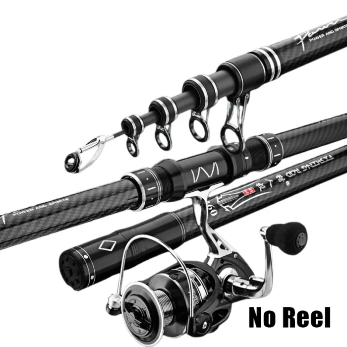 3.0M-4.5M Telescopic Fishing Rod Carbon Portable Spinning Fishing Pole for Boat Saltwater Freshwater Surfcasting Baitcasting Rod