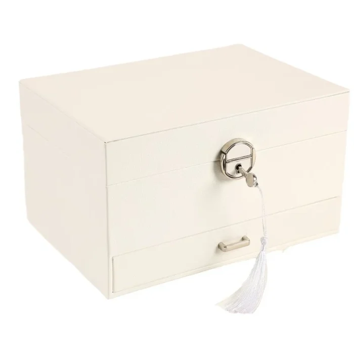 Zipper Jewelry Display For Case Leather Organizer Box Large Storage For Earring Necklace Ring Bracelet Travel Accessories - Image 6
