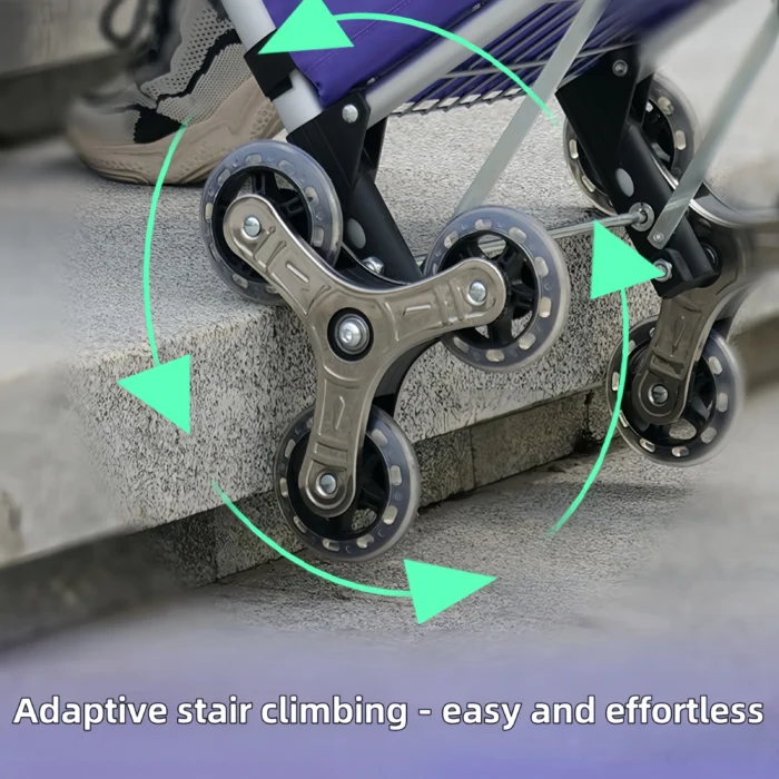 Reinforced Grocery Shopping Trolley Foldableing Portable Elderly Home Trolley Trailer Climbing Stairs Artifact Trolley - Image 4