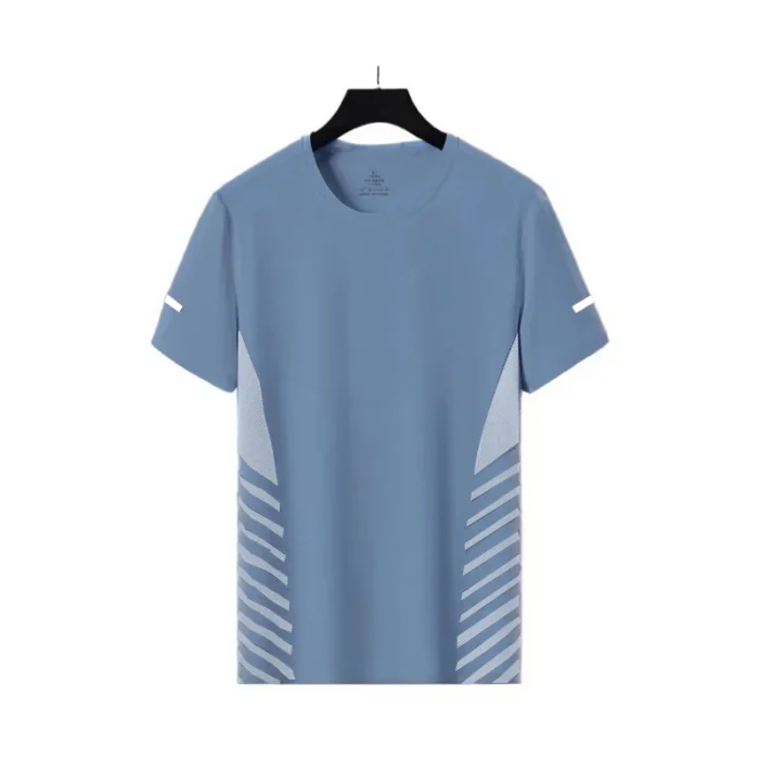 2 Pcs Summer Breathable Men Running Multicolored T-shirt Sport Suit Fitness Sports Top & Short Gym Training Jogging Casual - Image 6