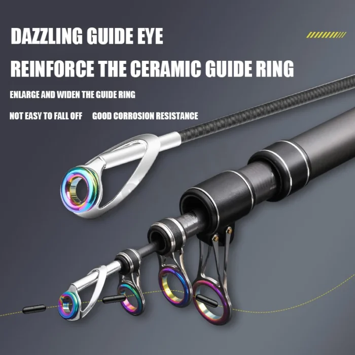3.0M-4.5M Telescopic Fishing Rod Carbon Portable Spinning Fishing Pole for Boat Saltwater Freshwater Surfcasting Baitcasting Rod - Image 5