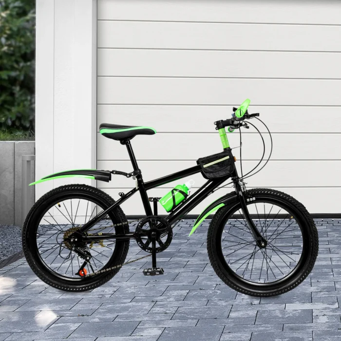 Multi-speed Mountain bike,7 Speeds,51cm/20in,Carbon Steel Bicycle,Green,Mountain Bicycle,Children Sports Equipment