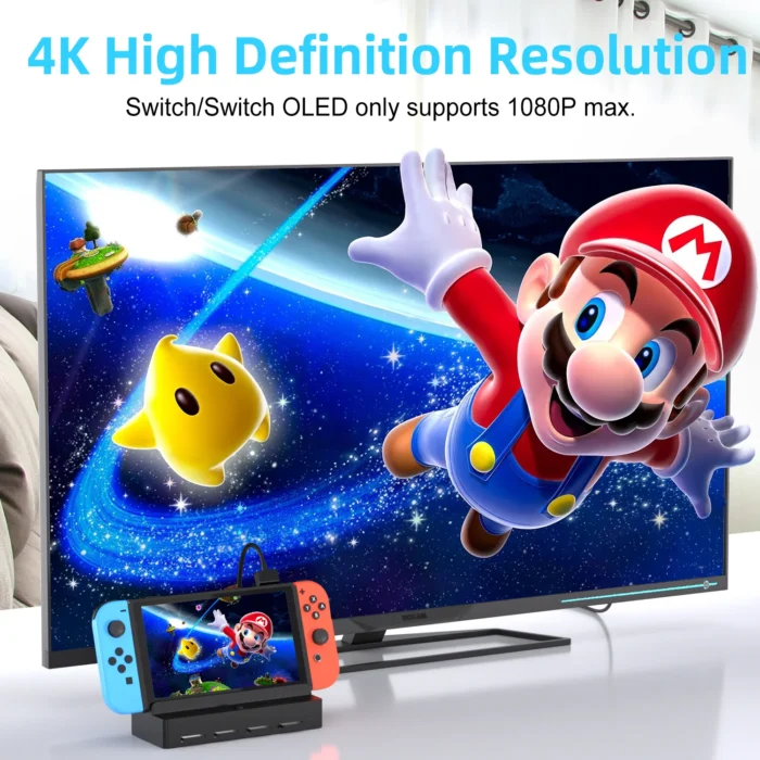 For Nintendo Switch 7 In 1 Game Card Reader Switch For Switch OLED Screen Mirroring Base, Supports One-Click Switching of Games - Image 5