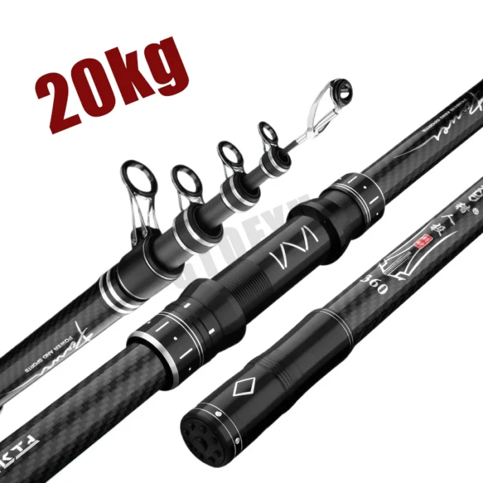 3.0M-4.5M Telescopic Fishing Rod Carbon Portable Spinning Fishing Pole for Boat Saltwater Freshwater Surfcasting Baitcasting Rod - Image 3