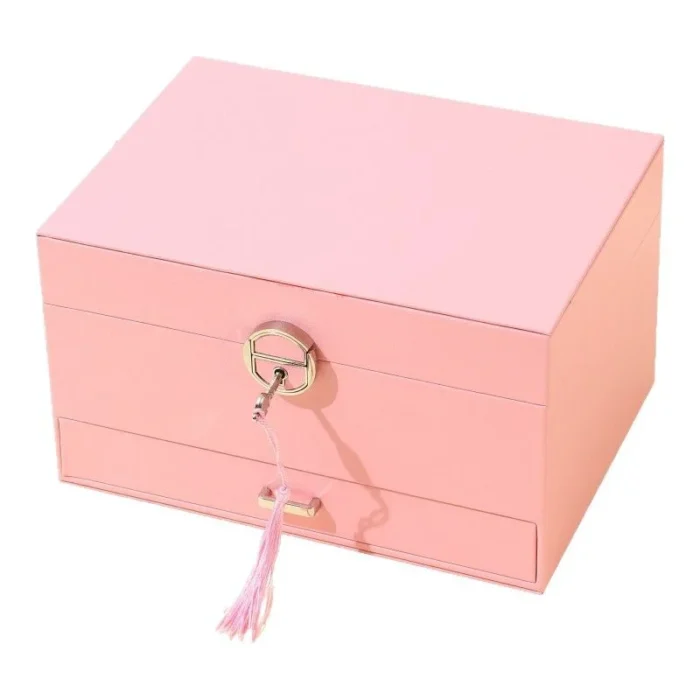 Zipper Jewelry Display For Case Leather Organizer Box Large Storage For Earring Necklace Ring Bracelet Travel Accessories - Image 5