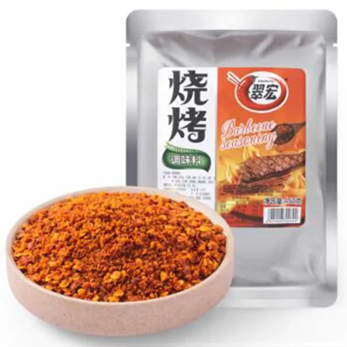 CuiHong Barbecue Seasoning 15.89oz(450g)*1 Pack Sichuan hotpot BBQ Dried Dish Spicy Pepper Noodles Commercial Bag